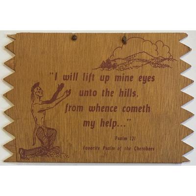 Vintage Favorite Psalm Of The Cherokees Wood Wall Art Native American Indian