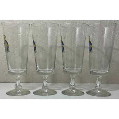 4 Vintage In Conscientia Fortitudo B & E VKL Stemmed Glasses Consciousness