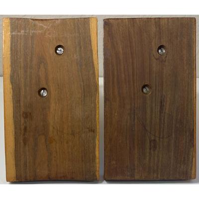 Vintage Hand Carved Wood Wooden Man Woman Figural Bookends Farmer? Folk Art