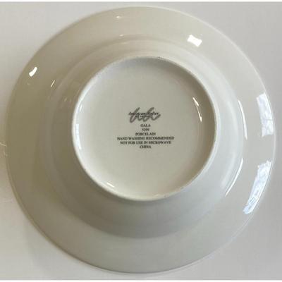 5 American Atelier Gala 5299 Porcelain Gold & White Stripe Bowls