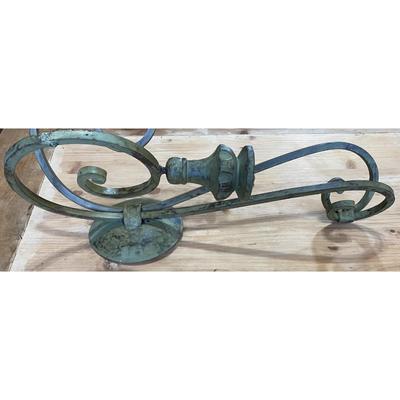 Vintage Wrought Iron Wall Sconce Candleholder - MISSING ONE LEAF