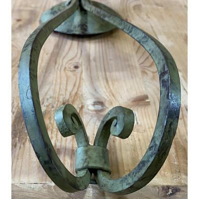 Vintage Wrought Iron Wall Sconce Candleholder - MISSING ONE LEAF