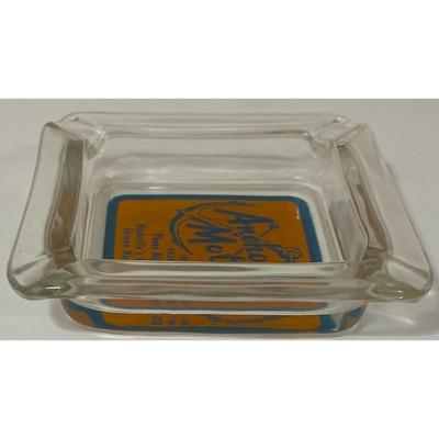 Vintage Anchor Motel Nashville Tennessee Blue Orange Clear Ashtray Souvenir