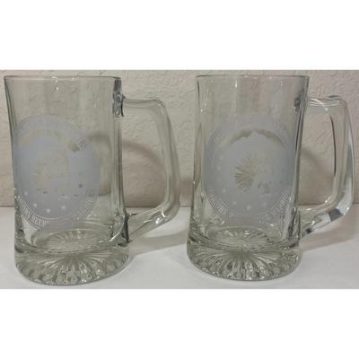 2 Vintage 367th Fighting Warriors Recruiting Mug USAF Air Force Military Plane