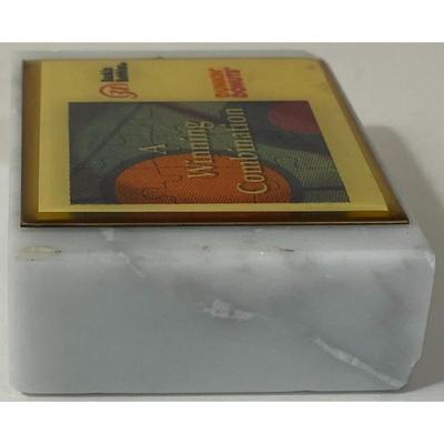 Vintage Baskin Robbins Dunkin Donuts Winning Combination Paperweight Marble Base