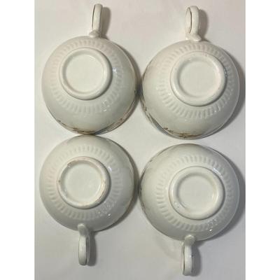 4 Harmony House Arlington Teacup & Saucer Sets Made In U.S.A. By Hall China