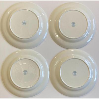 4 Harmony House Arlington Dinner Plates Made USA Hall China Fine Dinnerware - A
