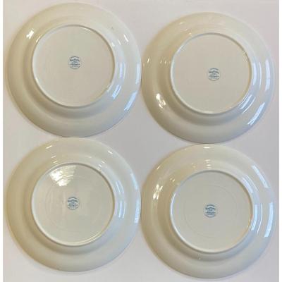 4 Harmony House Arlington Dinner Plates Made USA Hall China Fine Dinnerware - B