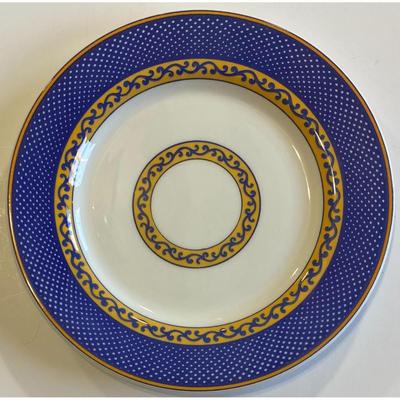 5 Noble Excellence Venetian Scroll Ceramic Salad Plates Made In Italy