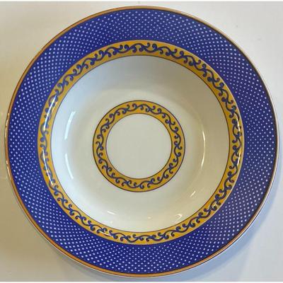 3 Noble Excellence Venetian Scroll Ceramic Soup Bowls Made In Italy