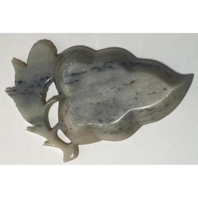 Vintage Gray Stone Trinket Dish Pine Cone Acorn Stem Leaf