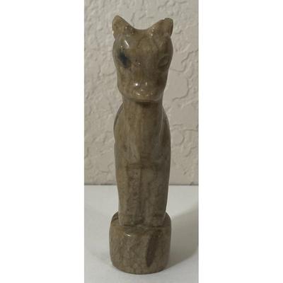 Vintage Gray Stone Deer Figurine