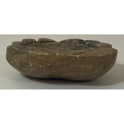 Vintage Gray Stone Clam Shell Paper Weight / Trinket Dish