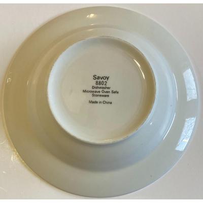 4 Savoy 8802 Bowls Microwave Safe Dishwasher Safe Flower Floral Black Red