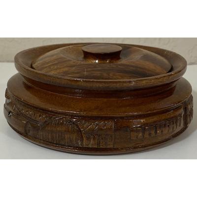 Vintage Hawaiian Hand Carved Trinket Jewelry Dish Bowl Storage Polynesia