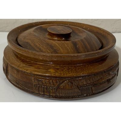 Vintage Hawaiian Hand Carved Trinket Jewelry Dish Bowl Storage Polynesia