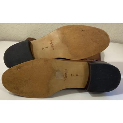 Coach Micha Women's Brown Leather Zip Knee High Riding Boots A6848 Size 7B