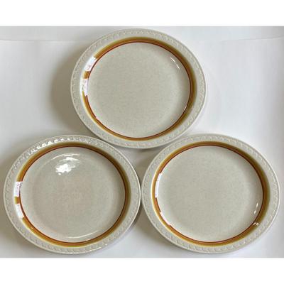 3 Vintage Syracuse 12-A Palomino China Oval Dinner Plates 12-A Yellow Orange