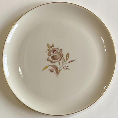 4 Pickard Brown Rose China Dinner Plates Flower Floral 1101 Made in U.S.A. - B