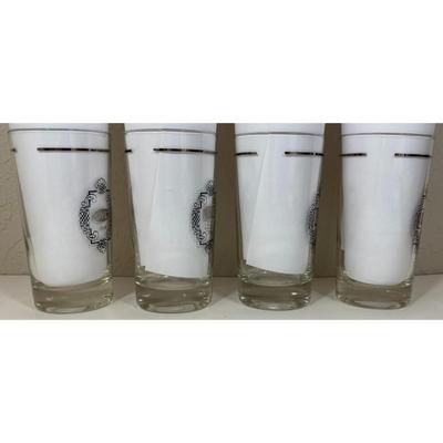 Vintage GMC 1908 & GM 1931, 1949, & 1976 Tumblers Glasses Silver Rim Automotive