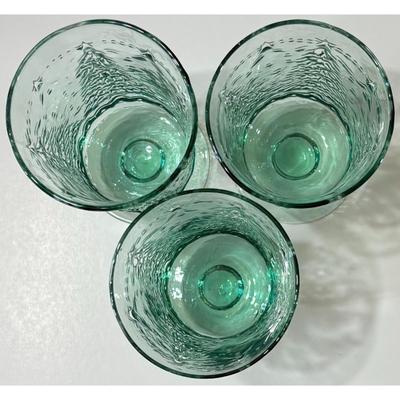 3 Studio Nova Holiday Cheer Green Christmas Tree Goblets Glasses Holidays