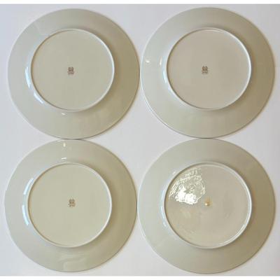 4 Vintage Lenox Westwood Dinner Plates Made In USA Gold Trim Flowers Floral