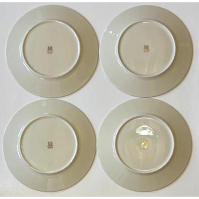 4 Vintage Lenox Westwood Salad Plates Made In USA Gold Trim Flowers Floral