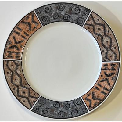 4 Vintage Fossil 8833 Dinner Plates Sue Zipkin Round - A