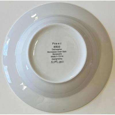 4 Vintage Fossil 8833 Bowls Sue Zipkin Round - B