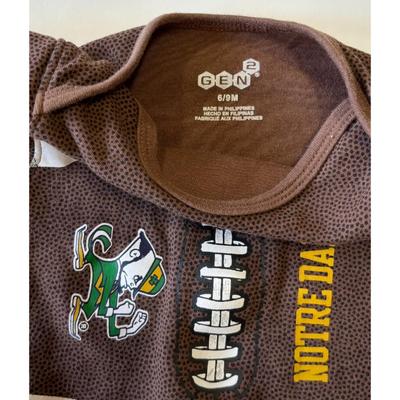 Notre Dame Football Baby Romper - Size 6 / 9 M medium - NCAA Sports South Bend