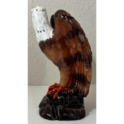 Bald Eagle Wax Candle America Patriotic Americana Brown White Glossy Unused