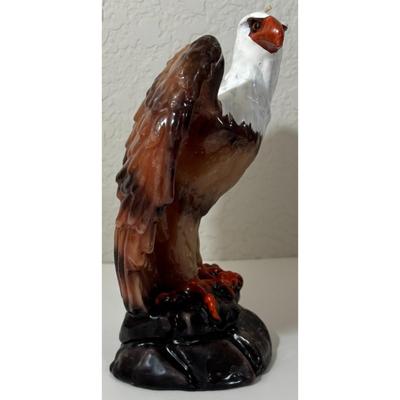 Bald Eagle Wax Candle America Patriotic Americana Brown White Glossy Unused
