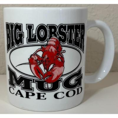 Big Lobster Cape Cod Ceramic Mug & Wood Sailor Massachusetts New England Fishing