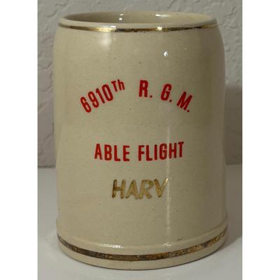 Vintage 6910th R. G. M. Harv Mug Harvey USAFSS USAF Air Force Security Texas