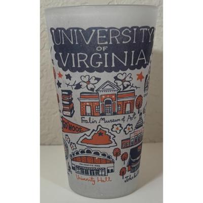 Vintage University of Virginia Frosted Glass Cavaliers Charlottesville Football