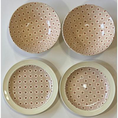 Vintage J & G Meakin Tapestry Salad Plates (2) & Bowls (2) Made In England
