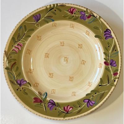 2 Bella Ceramica Pastis Dinner Plates Flowers Floral