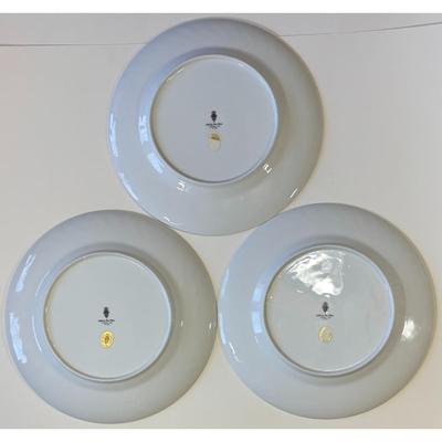 3 Vintage Celebrity Fine China Evening Tide Oriental Original Dinner Plates