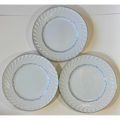 3 Vintage Celebrity Fine China Evening Tide Oriental Original Dinner Plates