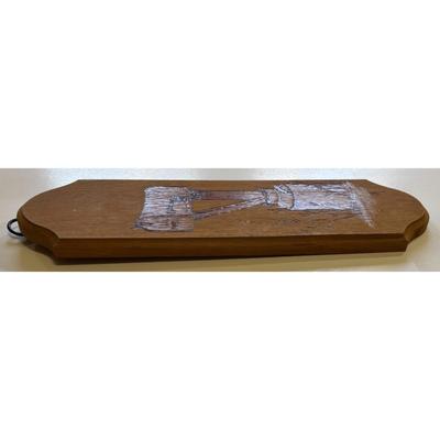 Vintage U.S. Mail Mailbox Carved Painted Wood Wall Plaque Signed By Artist G.R.