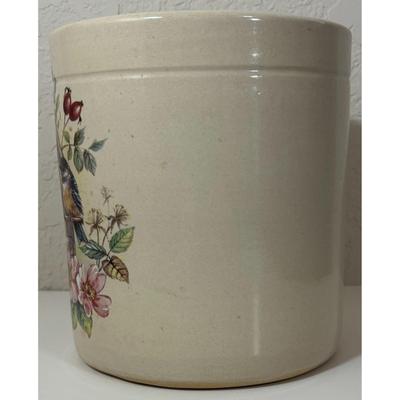 Vintage Shakers & Thangs Pottery Home Tweet Home Canister Birdhouse Floral Texas