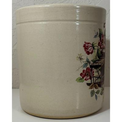 Vintage Shakers & Thangs Pottery Home Tweet Home Canister Birdhouse Floral Texas