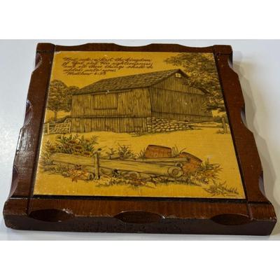 Vintage Wood Christian Religious Matthew 6:33 Wall Plaque Jesus God Farm Barn