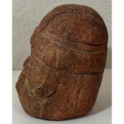 Vintage Mesoamerican Clay Head Mexico Central American Aztec Olmec