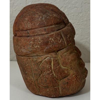Vintage Mesoamerican Clay Head Mexico Central American Aztec Olmec