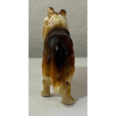 Vintage Porcelain Collie Dog Like Lassie Made In Japan
