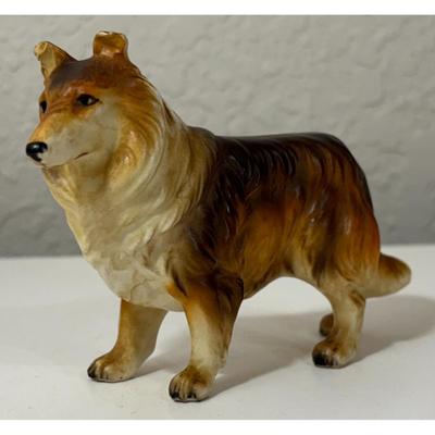 Vintage Porcelain Collie Dog Like Lassie Made In Japan