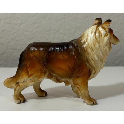 Vintage Porcelain Collie Dog Like Lassie Made In Japan