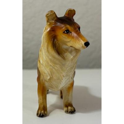 Vintage Porcelain Collie Dog Like Lassie Made In Japan