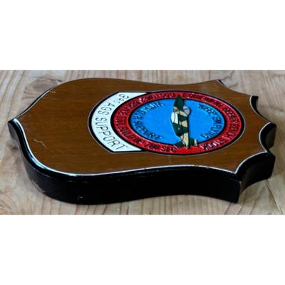 Vintage Vietnam Era 3rd Ags Support Wood Plaque Aviation Ground Support US Army